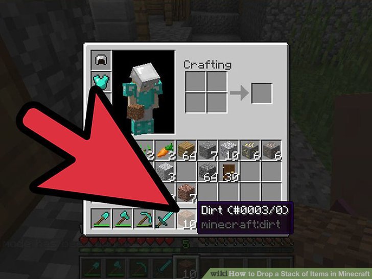 3 Ways to Drop a Stack of Items in Minecraft