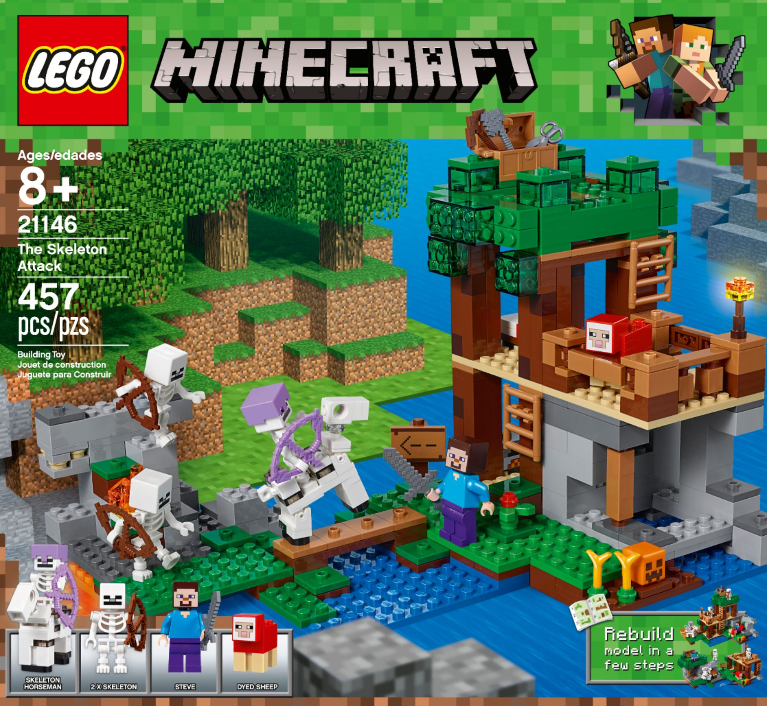 Best Buy: LEGO Minecraft The Skeleton Attack 21146 6212506