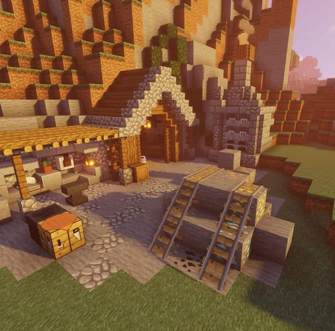 Best of Minecraft Builds on Instagram: Awesome mineshaft entrance by ...