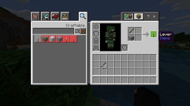 How Do You Make A Lever On Minecraft