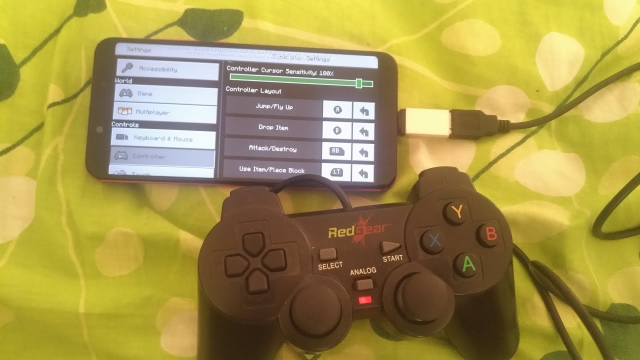 How play Minecraft game using Redgear Controller/Gamepad