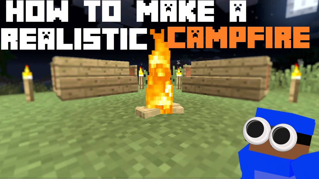 How To Build A Realistic Campfire In Minecraft!
