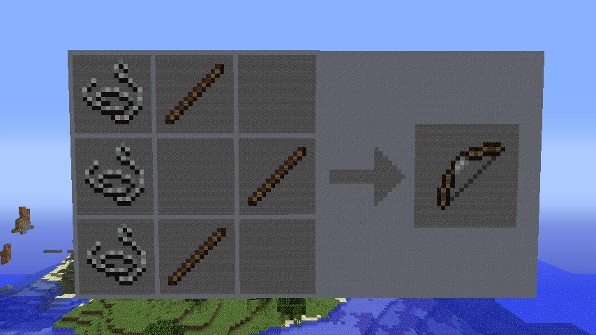 How to Craft a Bow Minecraft Map
