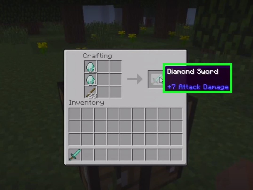 How to Craft a Diamond Sword in Minecraft: 5 Steps (with ...