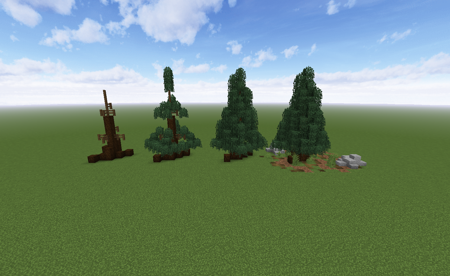How to Create a Custom Spruce Tree : Minecraftbuilds