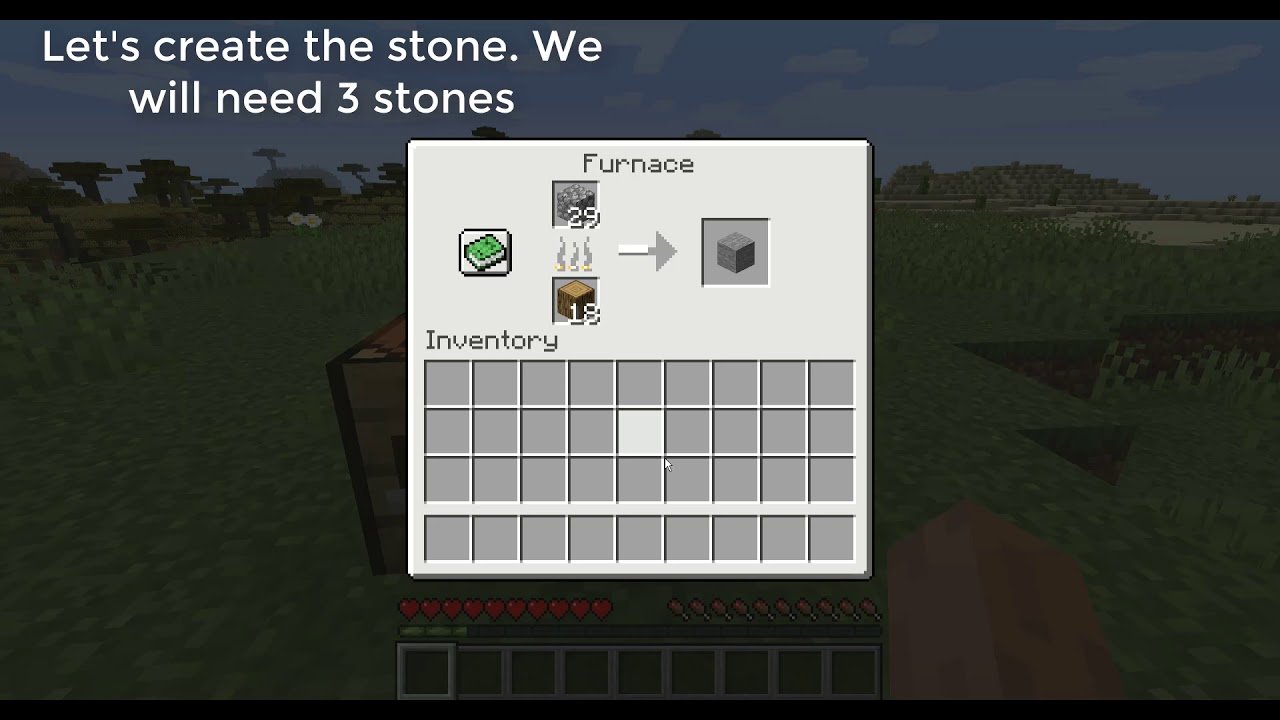 How to create stone slabs in Minecraft