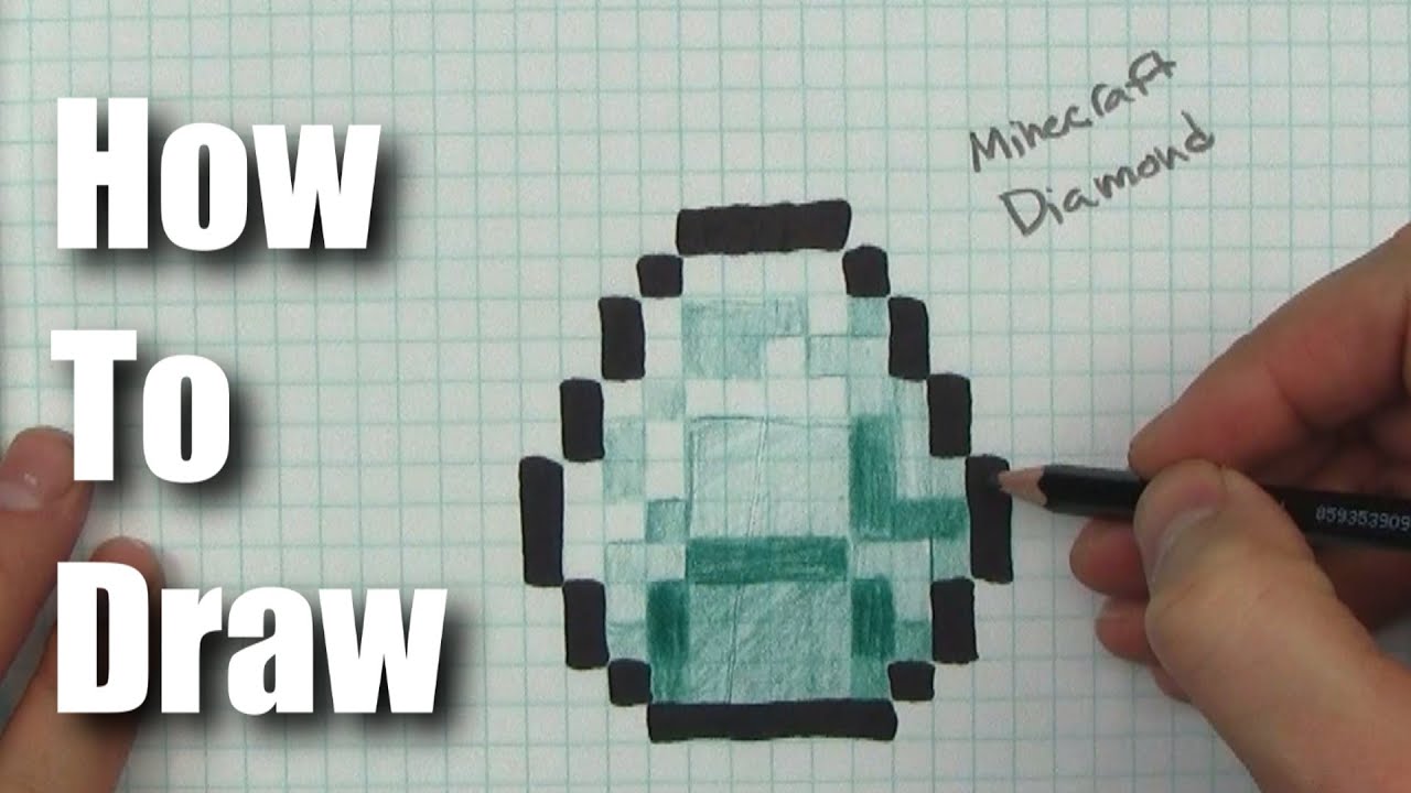 How to Draw a Minecraft Diamond