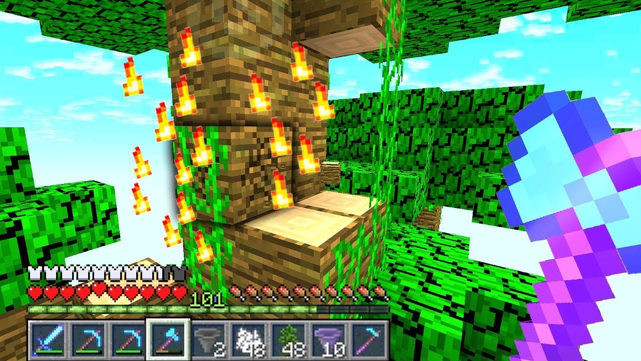 How to get INSANE loot from mining TREES in Minecraft ...