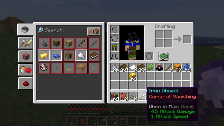 How to get rid of curse of vanishing in Minecraft