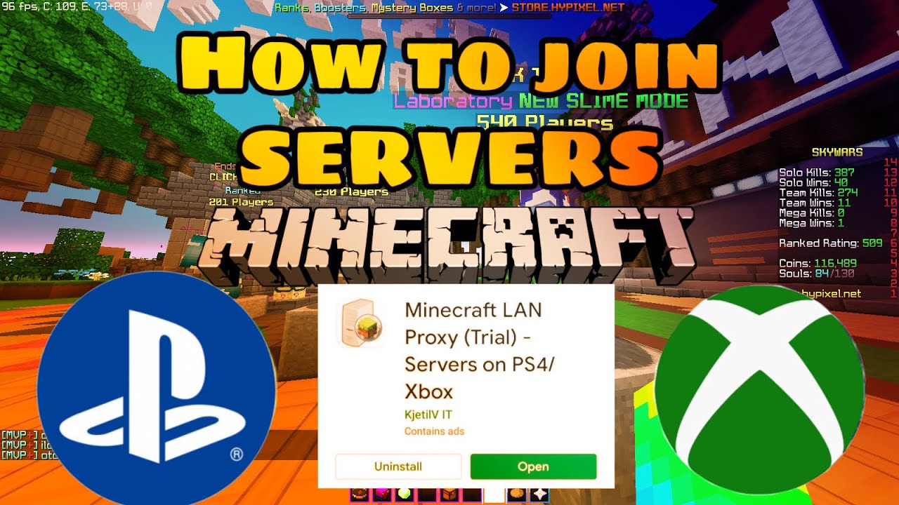 HOW TO JOIN SERVERS IN MINECRAFT PS4/XBOX (SUPER EASY ...