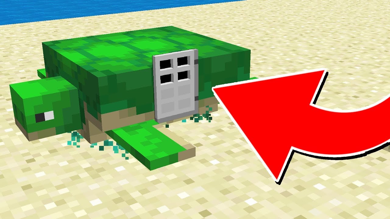 HOW TO LIVE INSIDE A TURTLE IN MINECRAFT (1.13 Snapshot ...