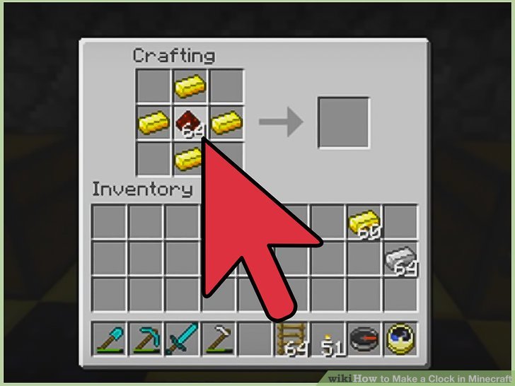How to Make a Clock in Minecraft: 7 Steps (with Pictures)