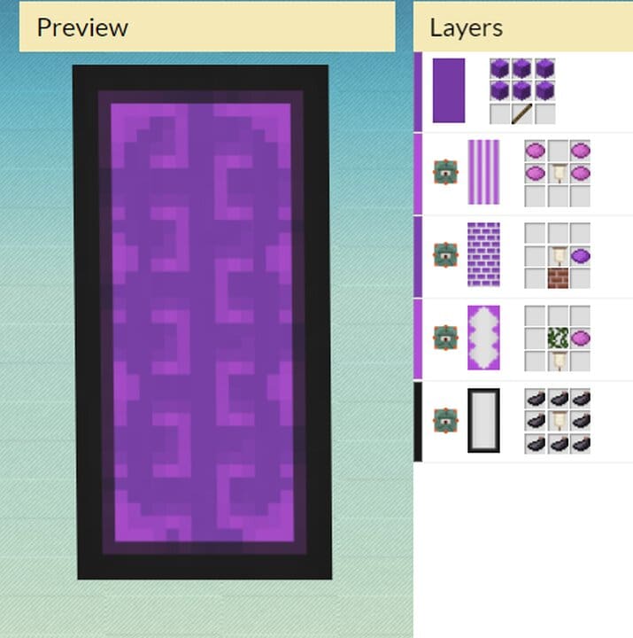 How to make a nether portal banner