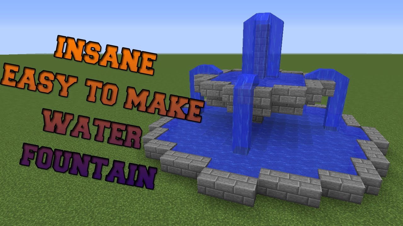 How to make a simple easy Water Fountain (Minecraft