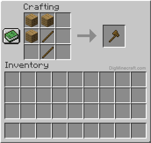How to make a Wooden Axe in Minecraft