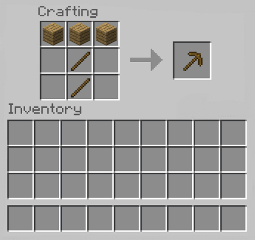  How to Make a Wooden Pickaxe in Minecraft (Update 2020)