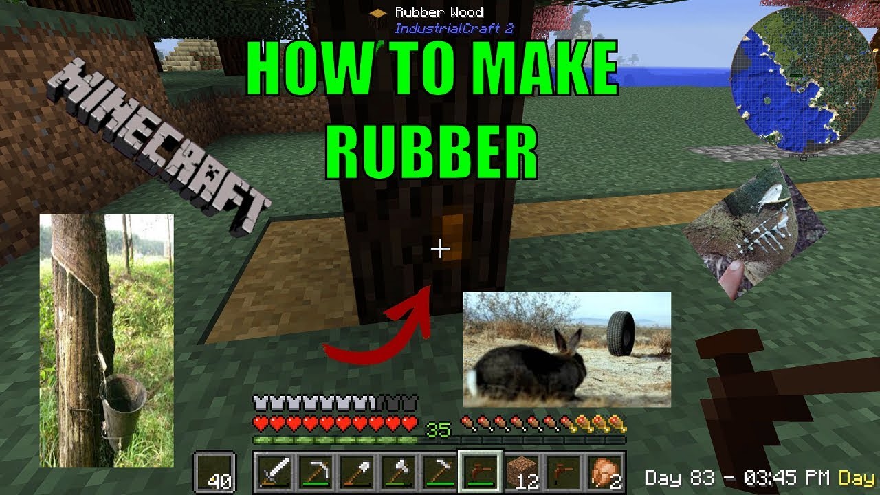 How to make rubber in Minecraft (Industrial craft 2)