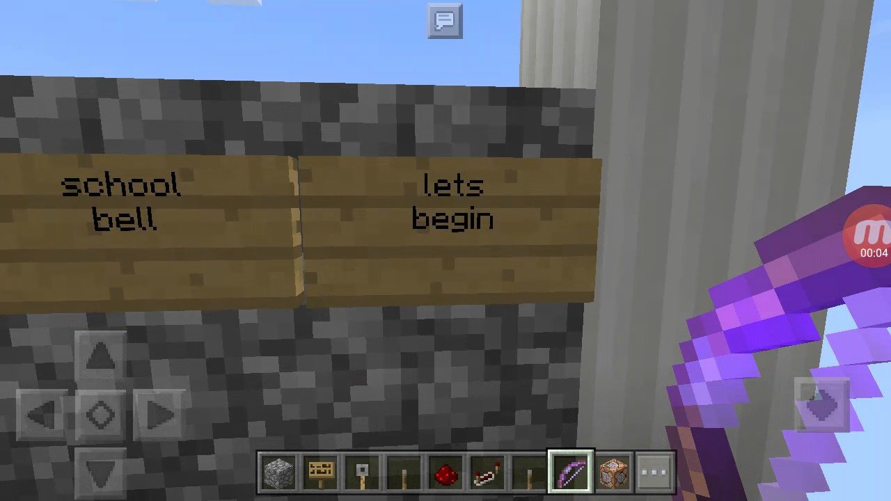 how to make school bell in minecraft
