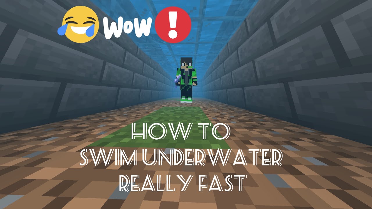 How to swim underwater really fast (Minecraft)