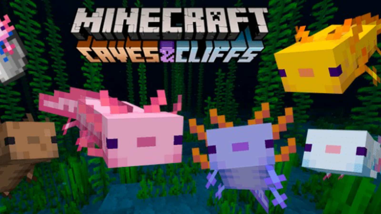 How to tame Axolotls in Minecraft Caves &  Cliffs: Food, location and ...