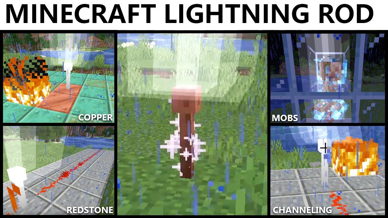 How To Use The LIGHTNING ROD In MINECRAFT