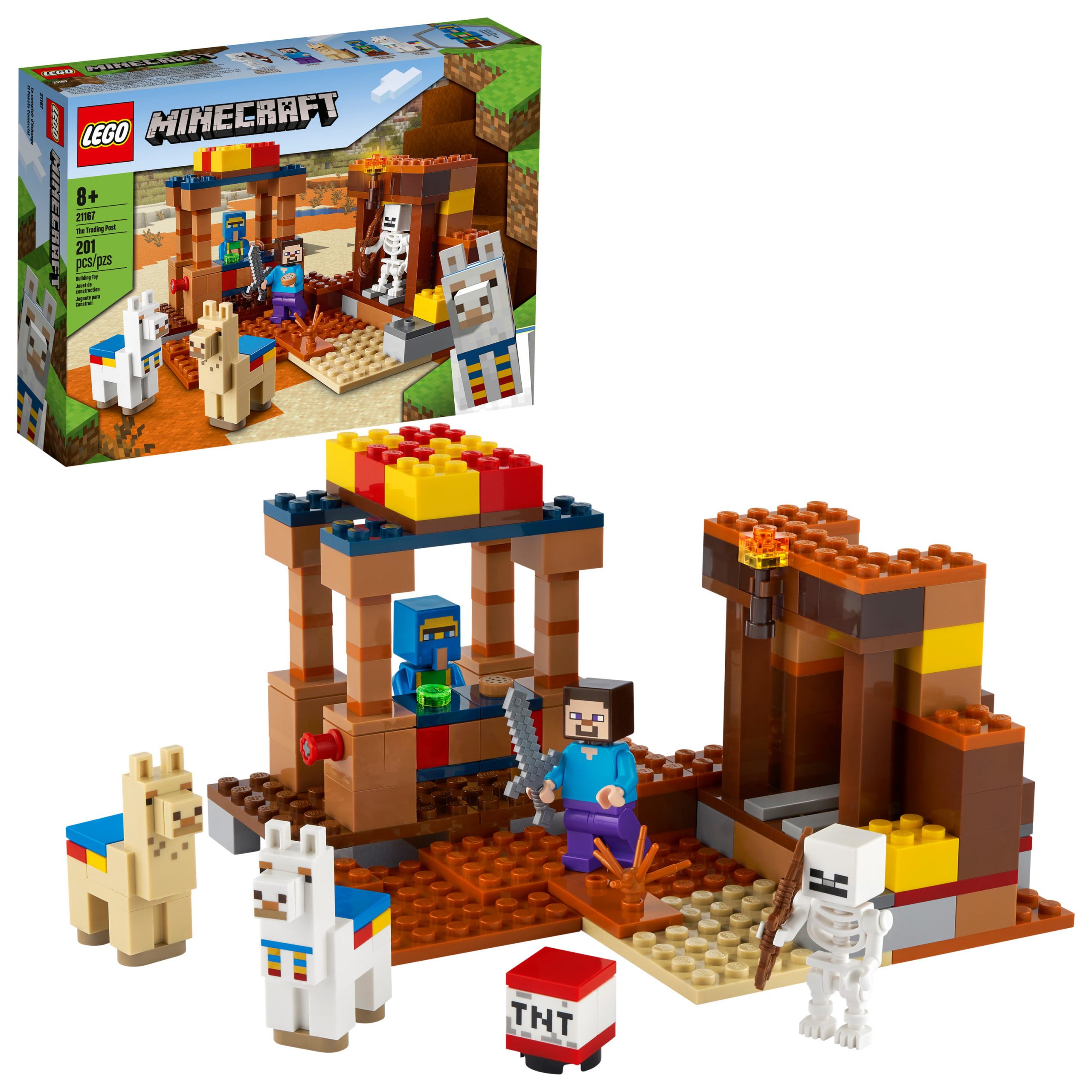 LEGO Minecraft The Trading Post 21167 Collectible Playset (201 Pieces ...