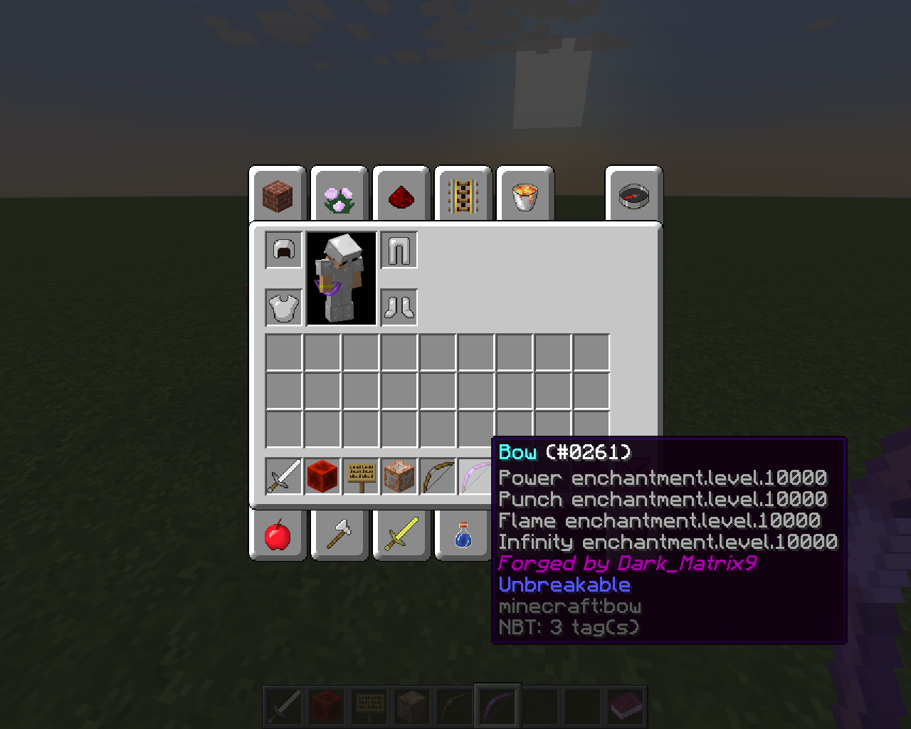 Minecraft Bow Command ./give multiple enchants