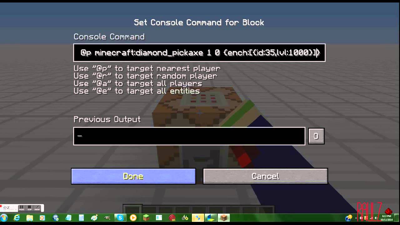Minecraft Command Op Pickaxe