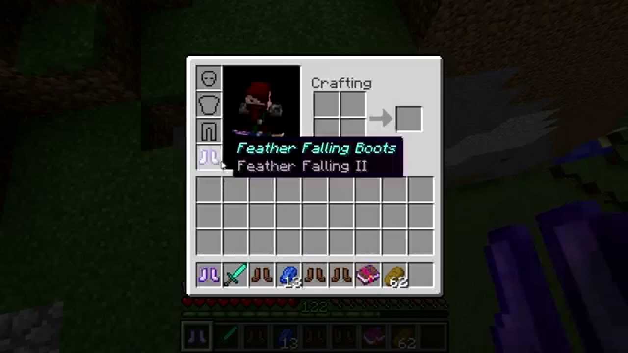 Minecraft Enchantments: Feather Falling