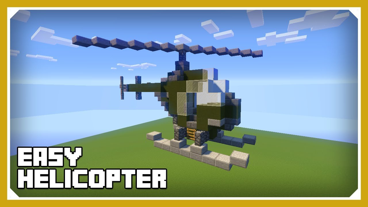 Minecraft: How To Build A Small Helicopter Tutorial (Easy ...