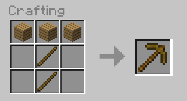 Minecraft: How to Craft Pickaxes, Furnaces, Crafting Tables