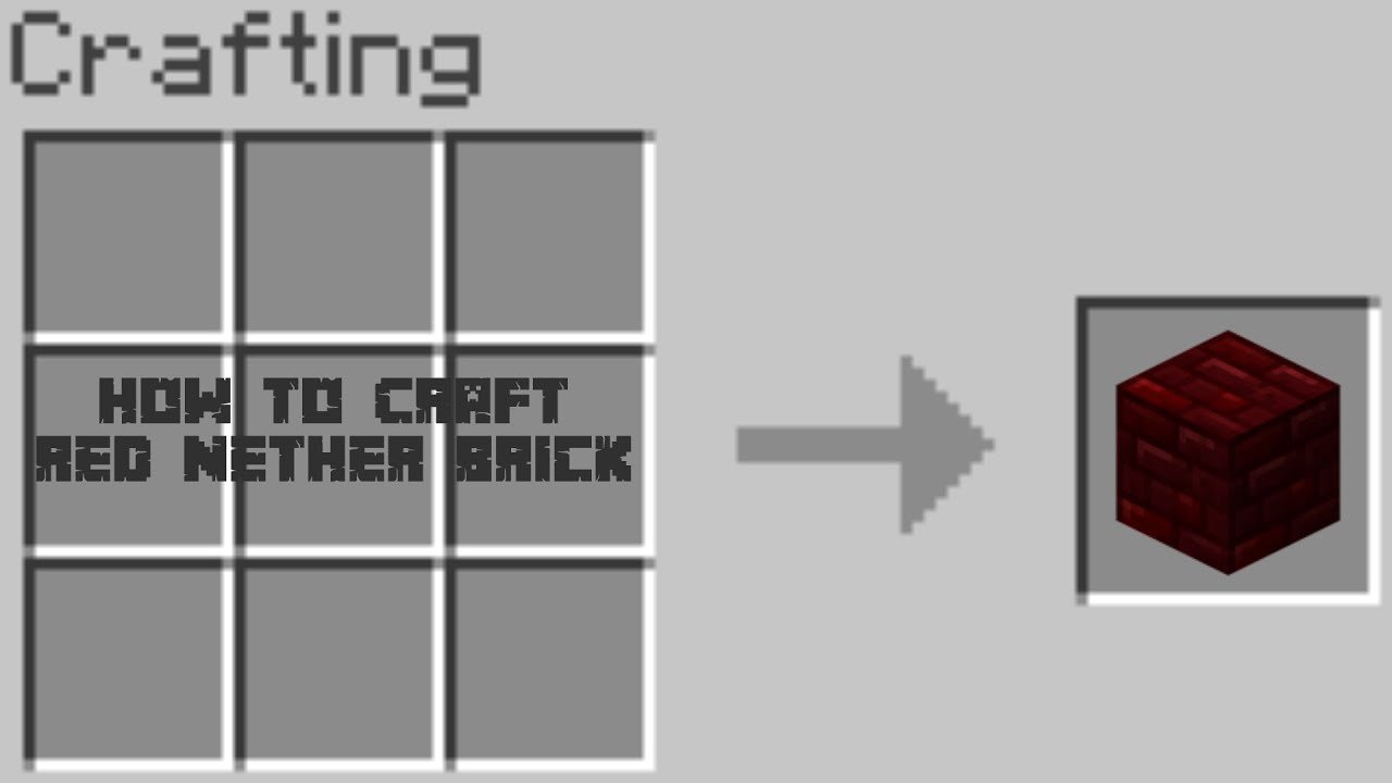 minecraft how to craft red nether brick youtube