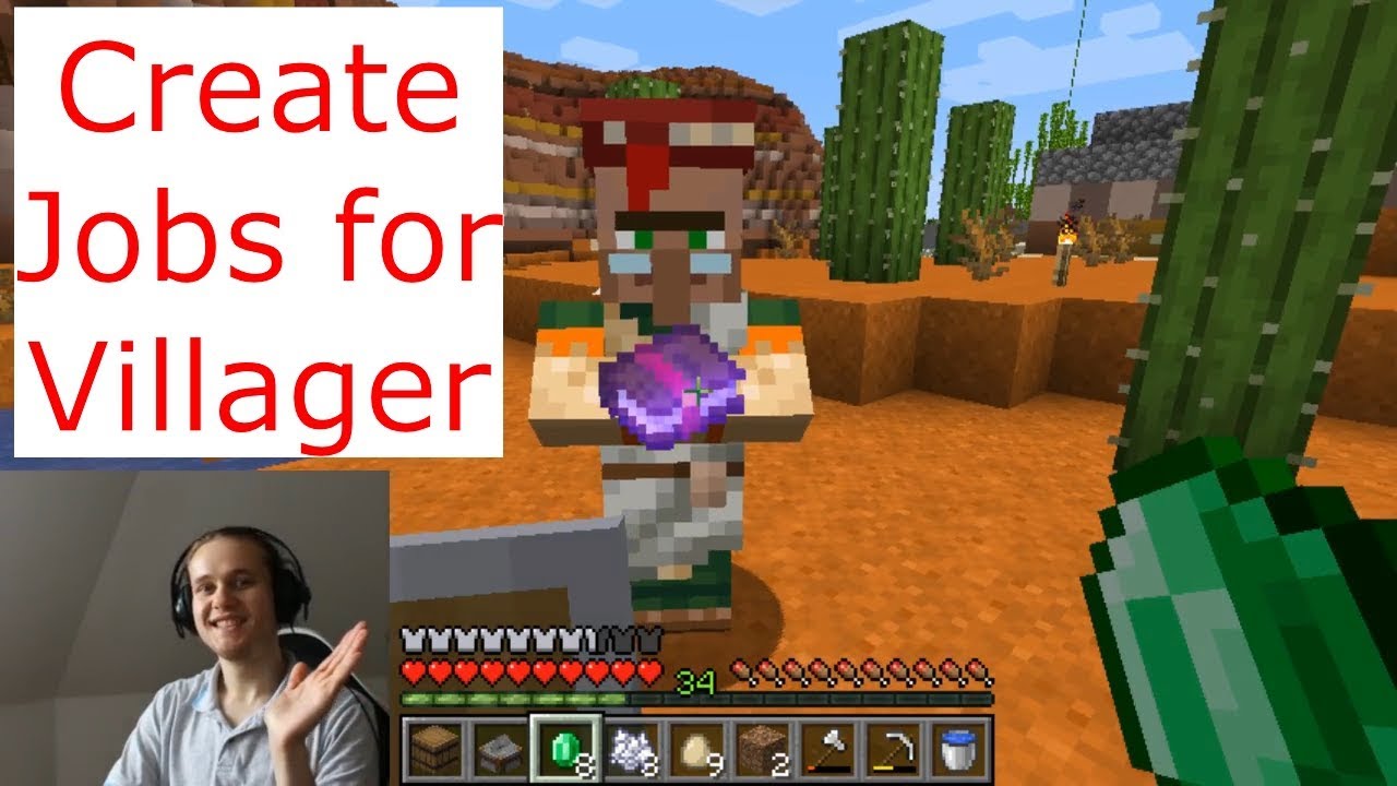 Minecraft How to give Villager Jobs
