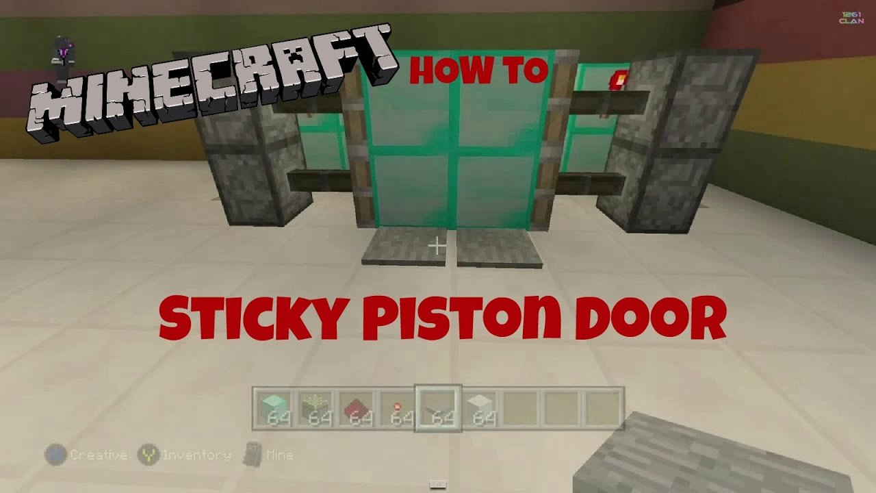 Minecraft How To: Sticky Piston Door