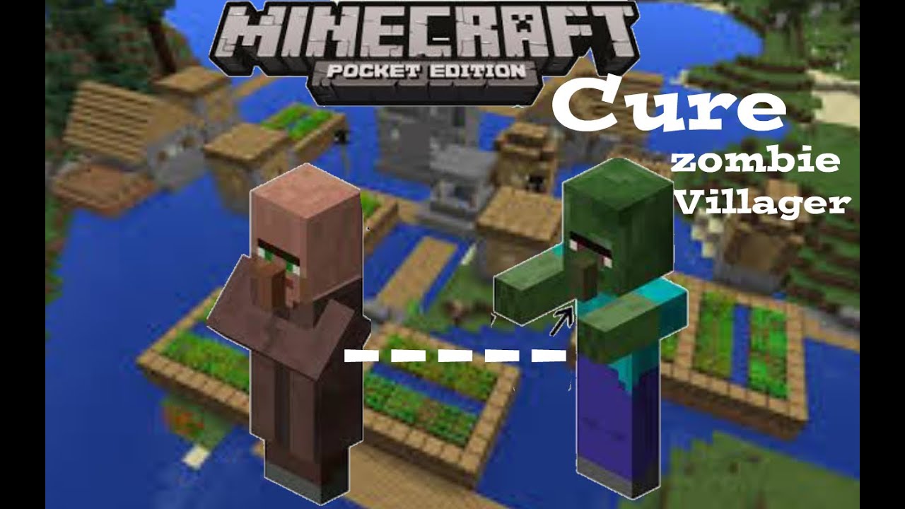 Minecraft PE how to cure a zombie villager!!
