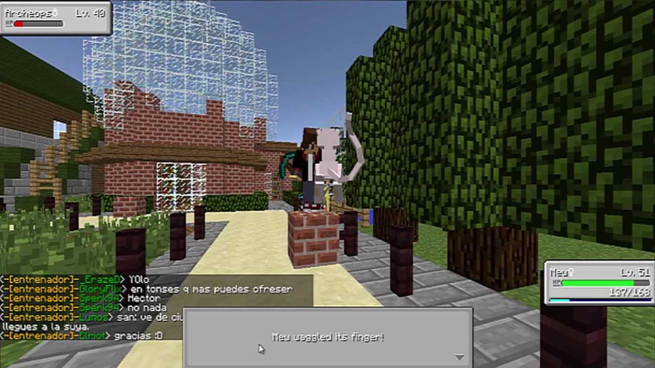 Minecraft server mod " pokecraft" 
