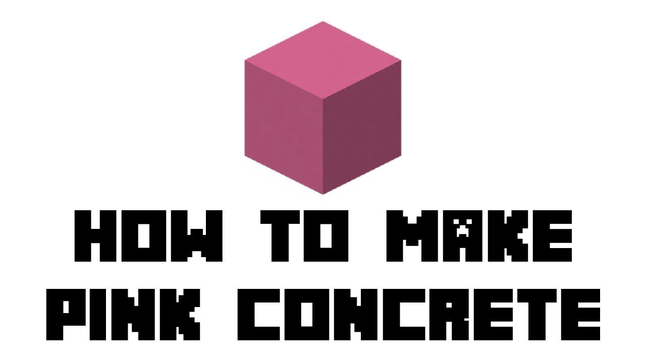 Minecraft Survival: How to Make Pink Concrete