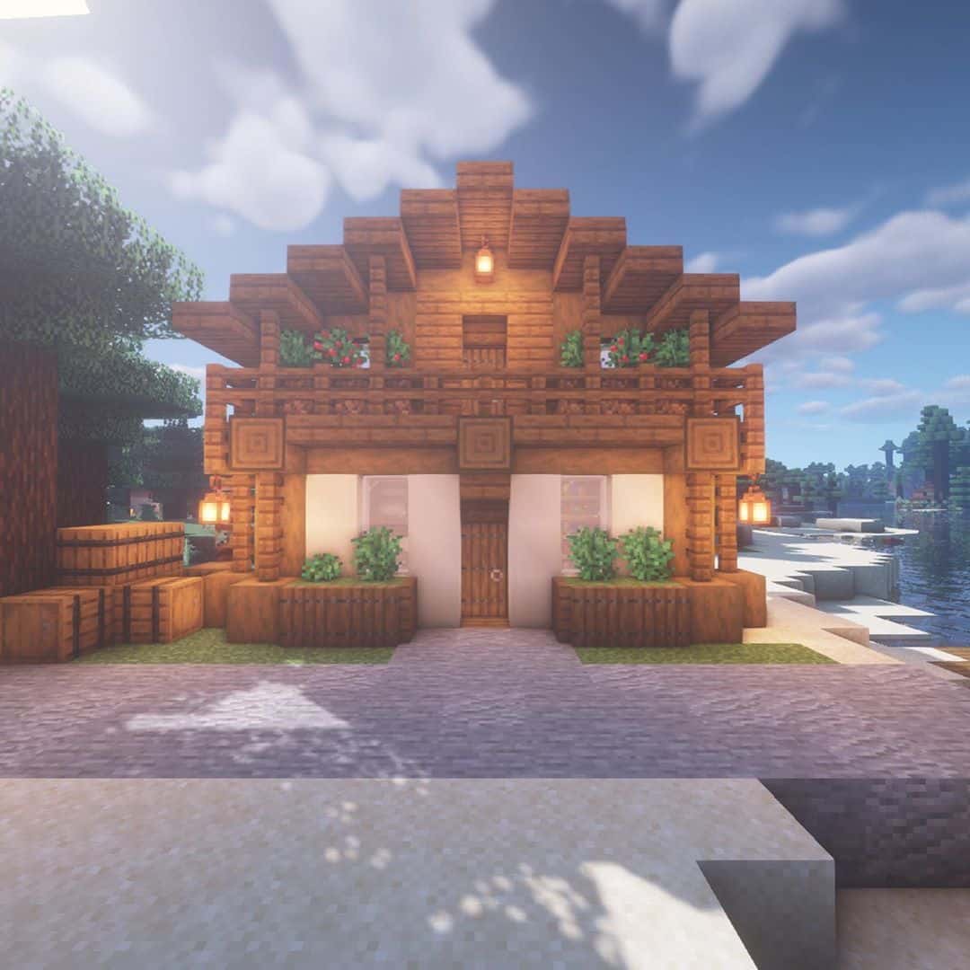 Minecraft Village House Ideas : Medieval Seaside Village/Town Minecraft Map