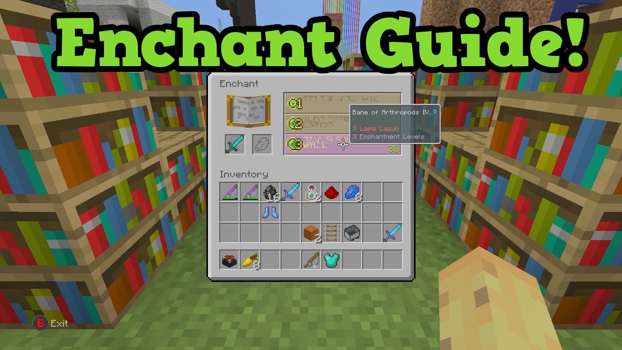 Minecraft Xbox 360 / PS3 1.8.8 NEW Enchanting Guide