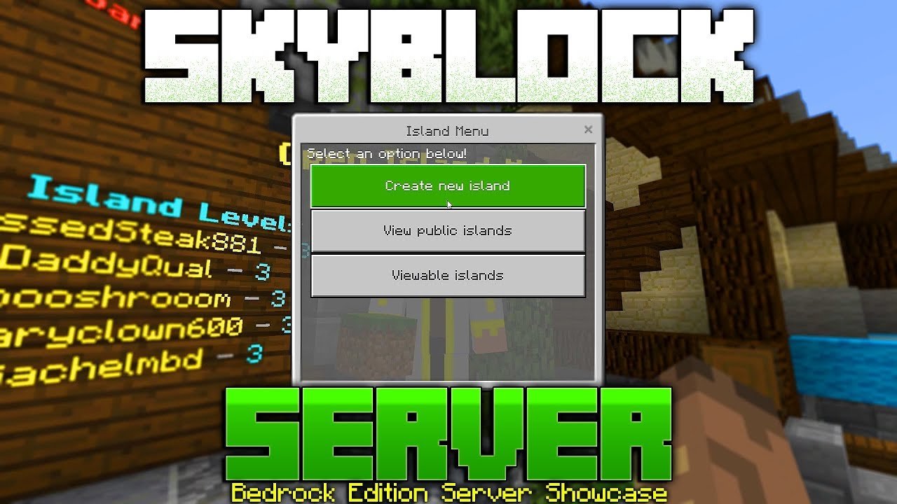 *NEW* Skyblock Server On The Bedrock Edition Of Minecraft ...