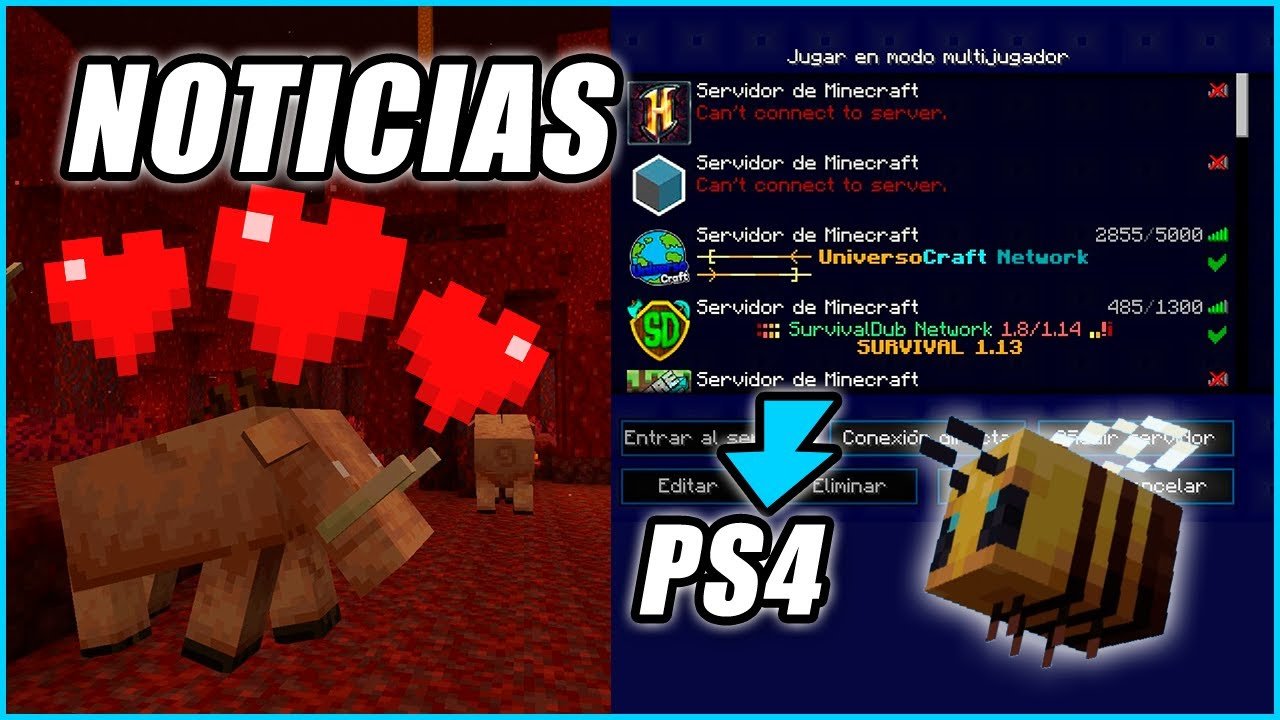 PS4 SERVERS NETHER UPDATE Y ABEJAS