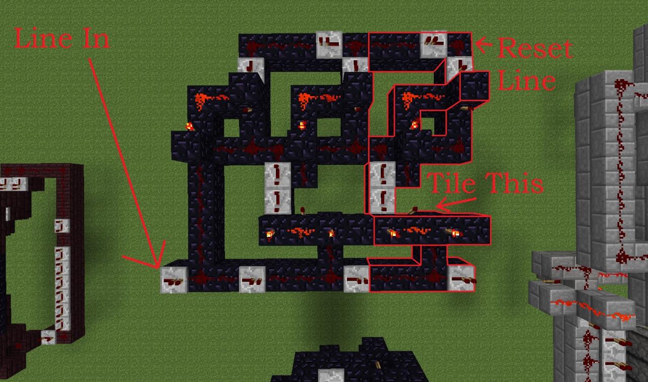 Redstone Round Timer Circuit Minecraft Project