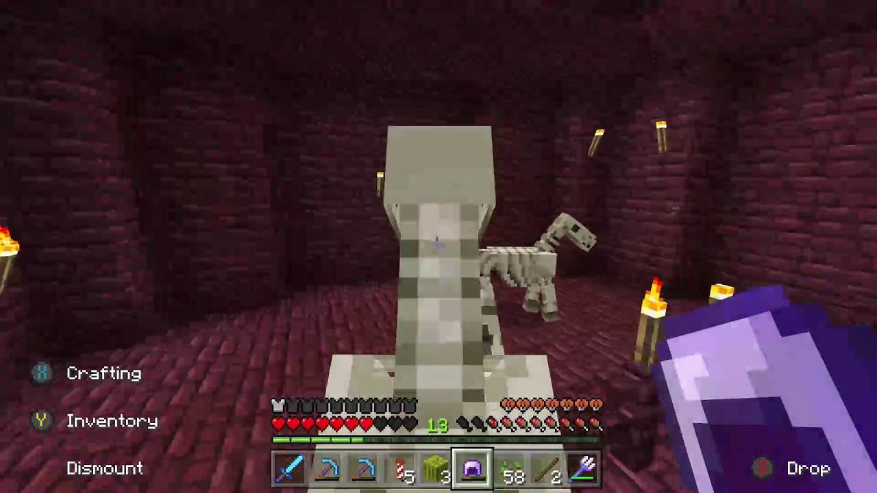 Skeleton trap horse in Minecraft