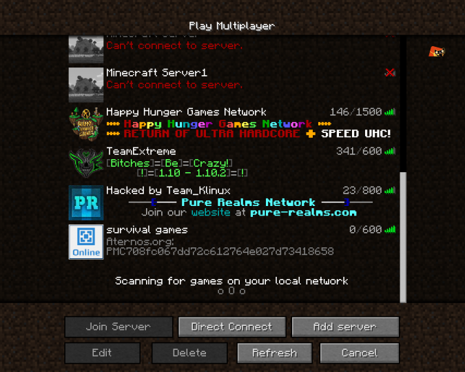 survival games Minecraft Server