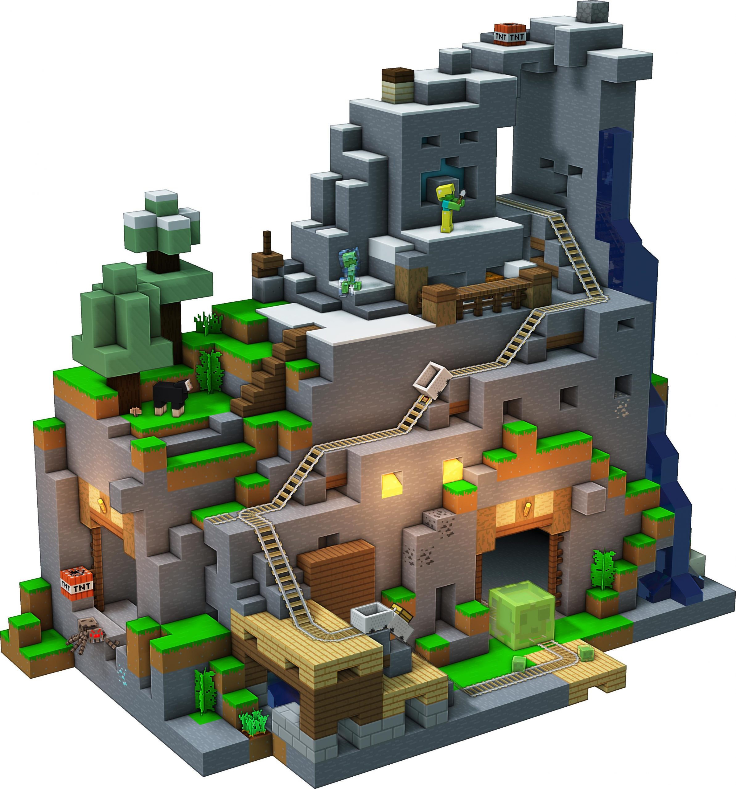 " The Mountain Cave"  Minecraft LEGO set, made entirely in Minecraft ...