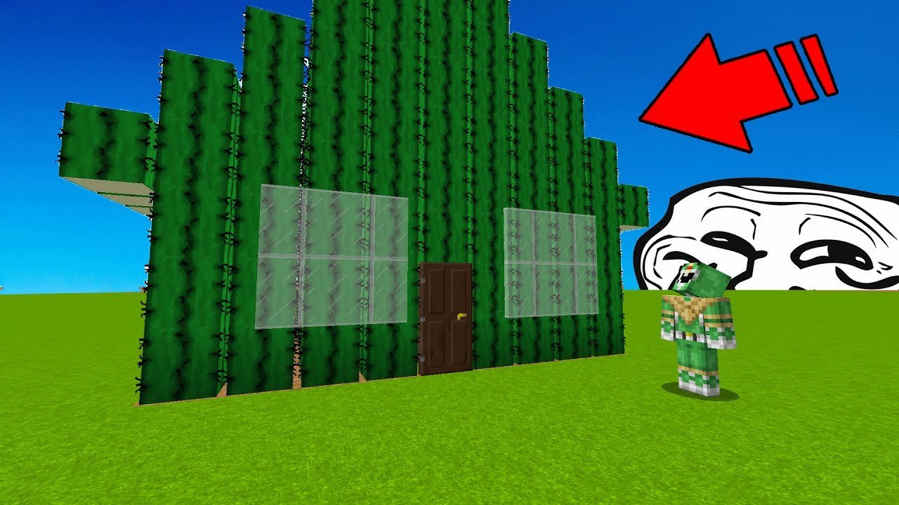 TURNING PLAYERS HOUSE INTO JUST CACTUS! (Minecraft ...